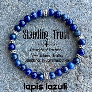 💎4/$20💎Lapis Lazuli Blue Beaded Bracelet - Standing Truth